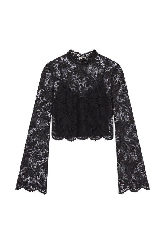 Margot Lace Top in Black