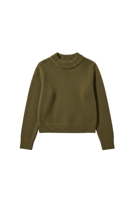 Solid Mini Marin Sweater in Olive