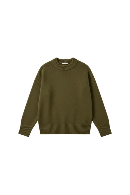 Solid Marin Sweater in Olive Green