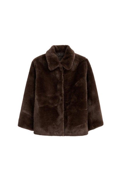 Duane St Jacket In Faux Fur