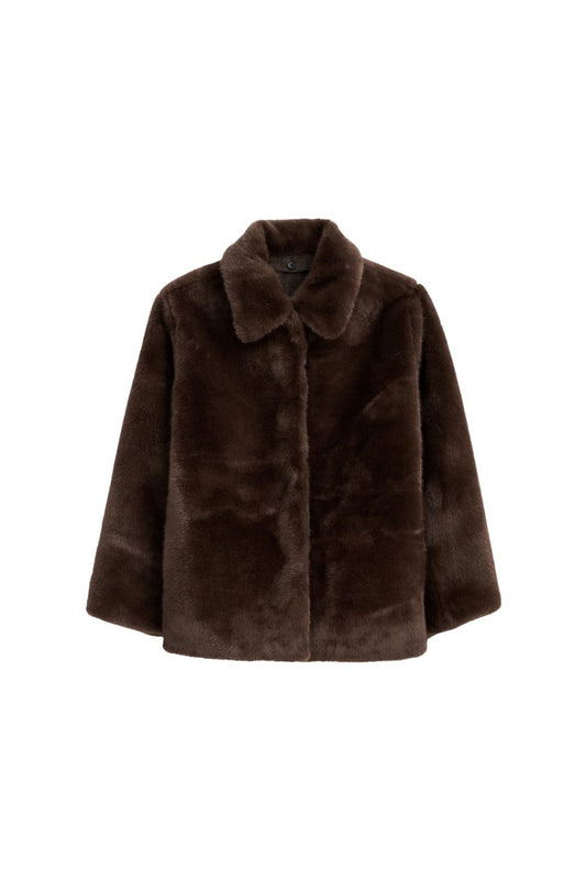 Duane St Jacket In Faux Fur