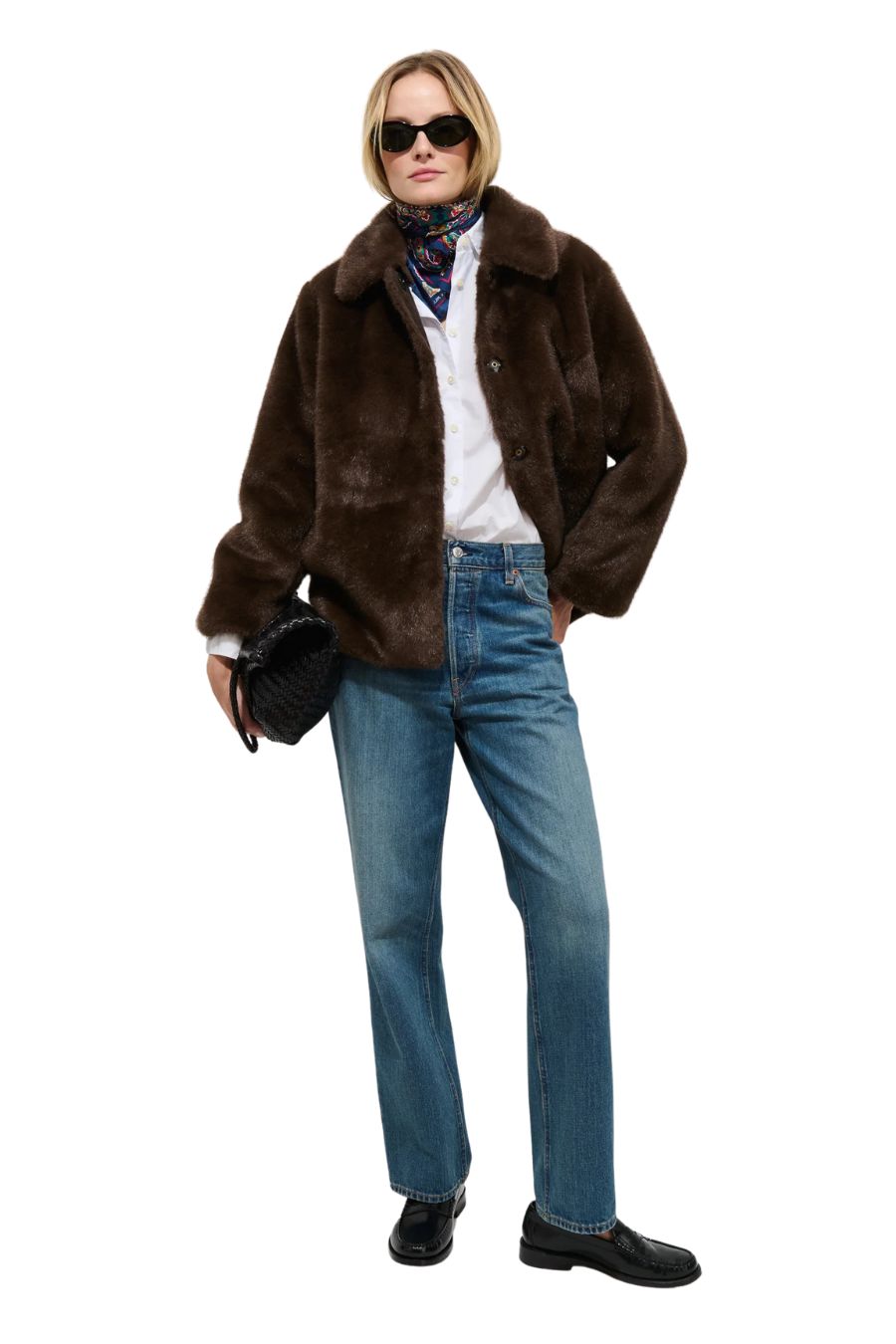 Duane St Jacket In Faux Fur