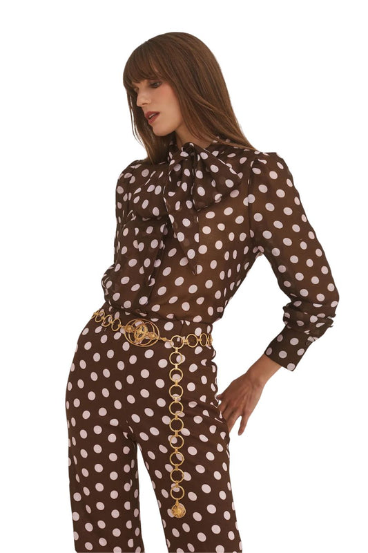 Chili Shirt in Joelle Dot Brown