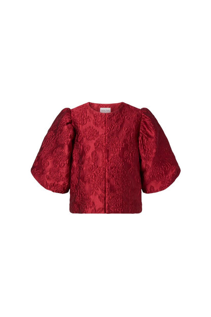 Cleo Blouse in Deep Red