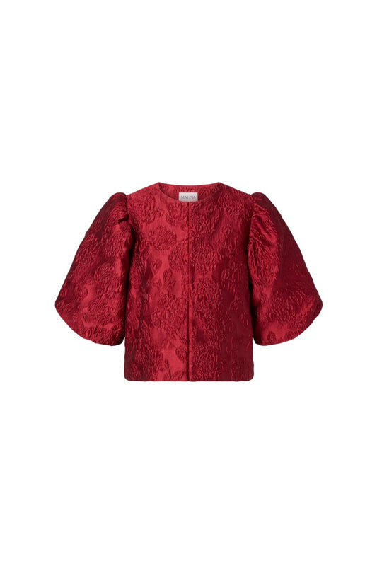 Cleo Blouse in Deep Red