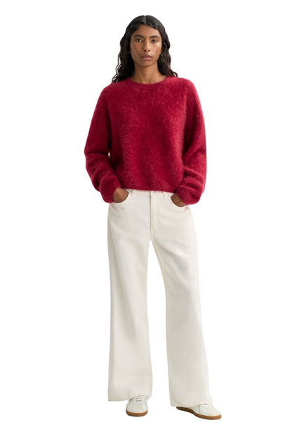 Brushed Crewneck in Dahlia