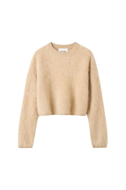 Brushed Crewneck in Camel