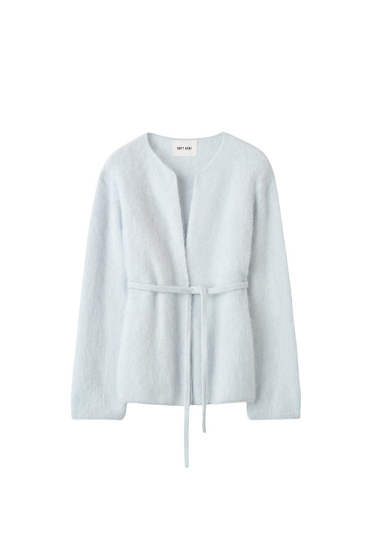 Brushed Cardigan in Light Bue
