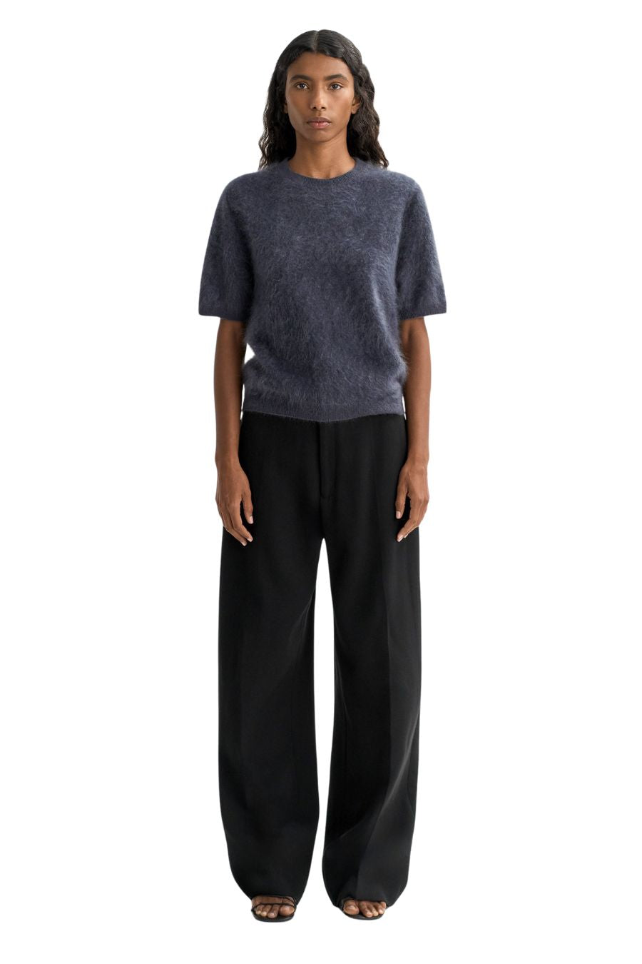 Brushed Short Sleeve in Anthracite