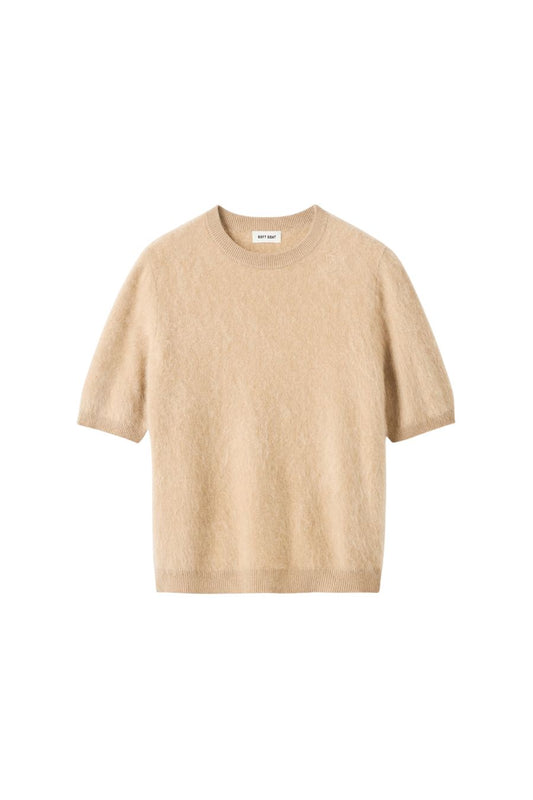 Brushed Short Sleeve in Camel