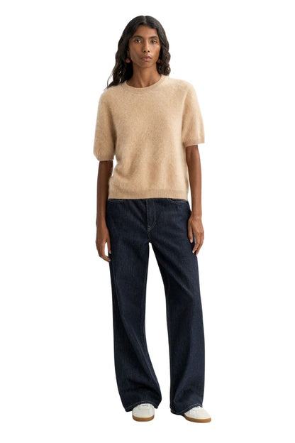 Brushed Short Sleeve in Camel