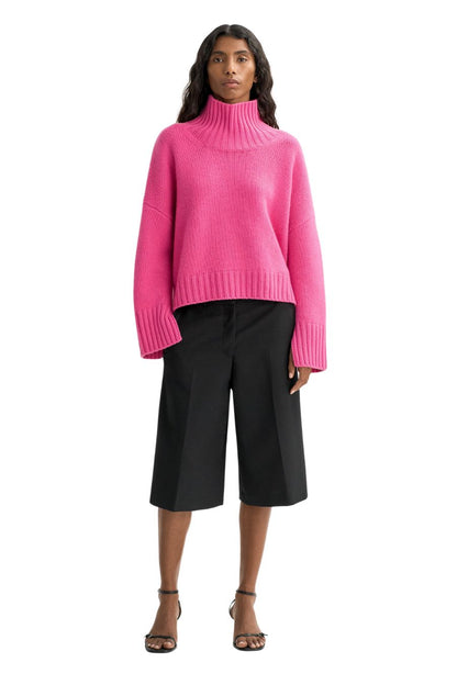 Girlfriend Turtleneck in Fuchsia