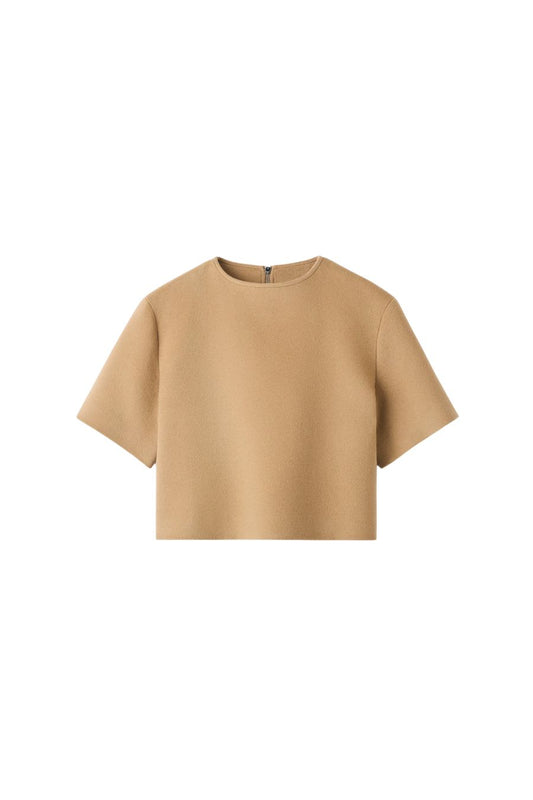 Woven Top in Camel
