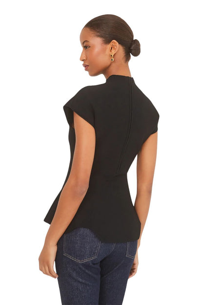 Joanie Top in Black Otoman Stitch