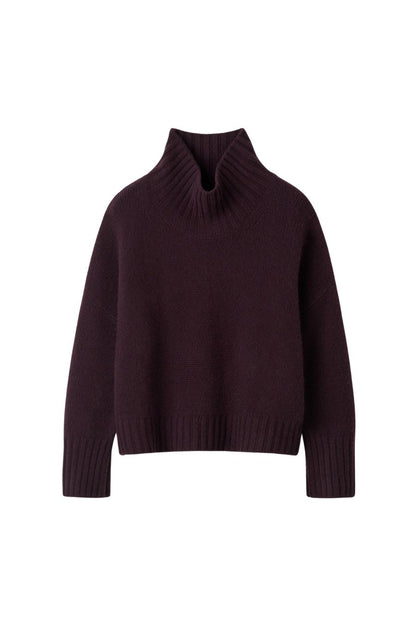 Girlfriend Turtleneck in Midnight Plum