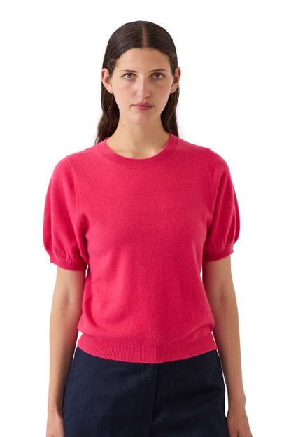 Tilda Cashmere Top in Hibiscus