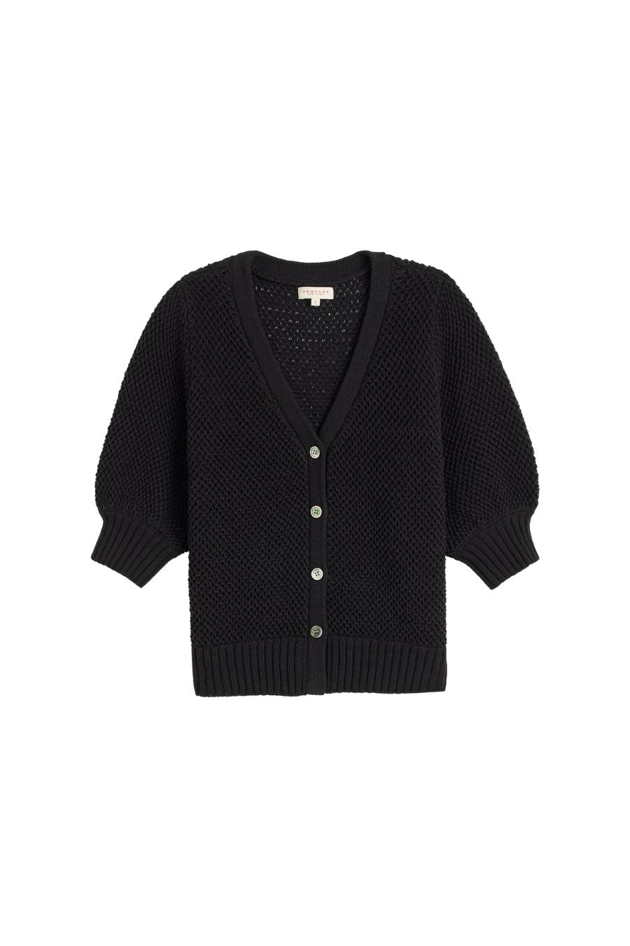 Tracy Cotton Cardigan in Black