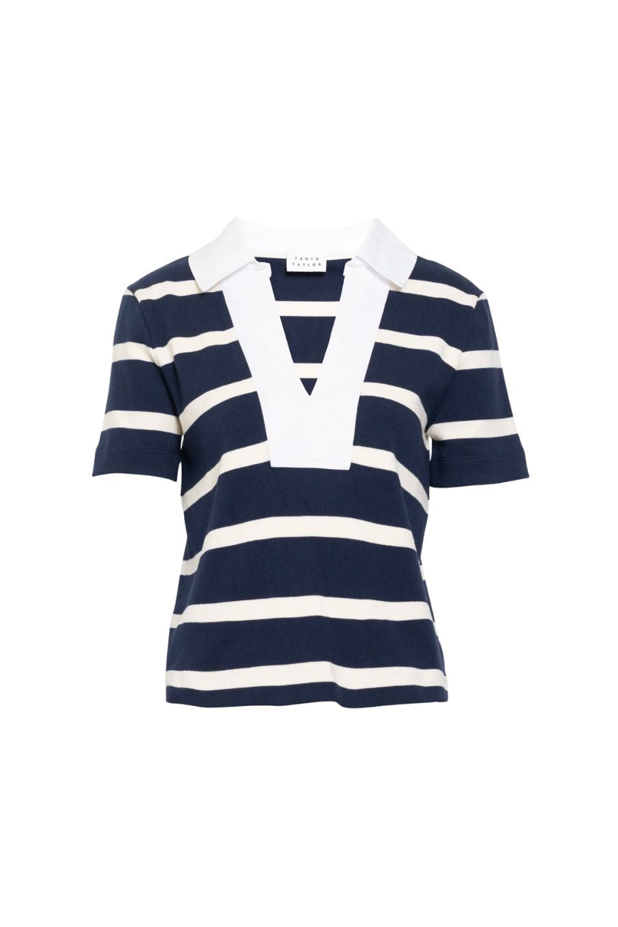 Melanie Top in Martim Blue/Cream Wide Stripe