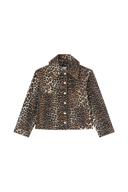 Leopard Denim Jacket