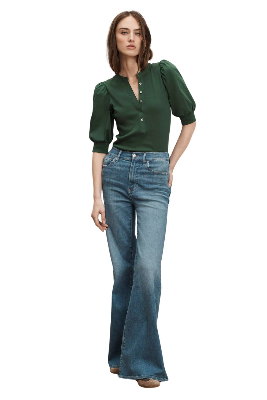 Coralee Top in Dark Hunter Green