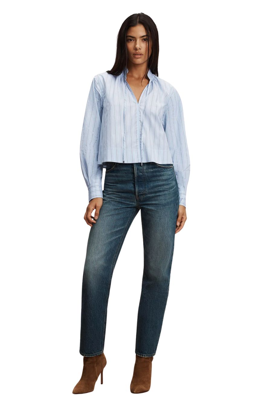 Kaits Striped Blouse in Ice Blue Multi