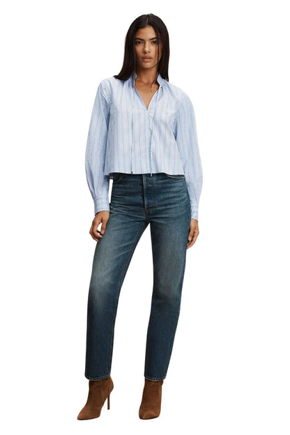 Kaits Striped Blouse in Ice Blue Multi