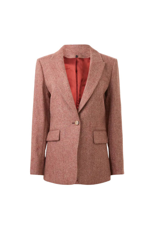 Vega Wool Dickey Jacket in Red Oak Melange