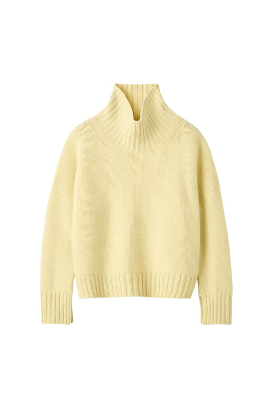 Girlfriend Turtleneck in Honeydew Yellow