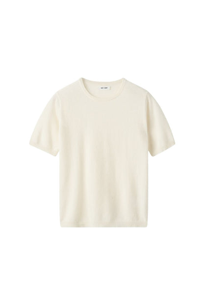 Short Sleeve Crewneck in Feather White