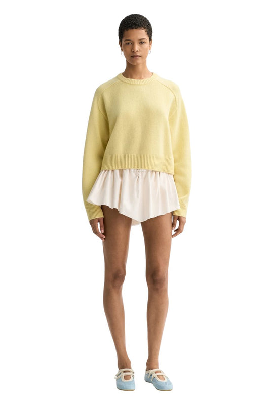 Cashmere Top in Honeydew Yellow