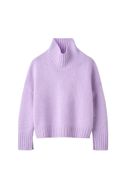 Girlfriend Turtleneck in Lavender