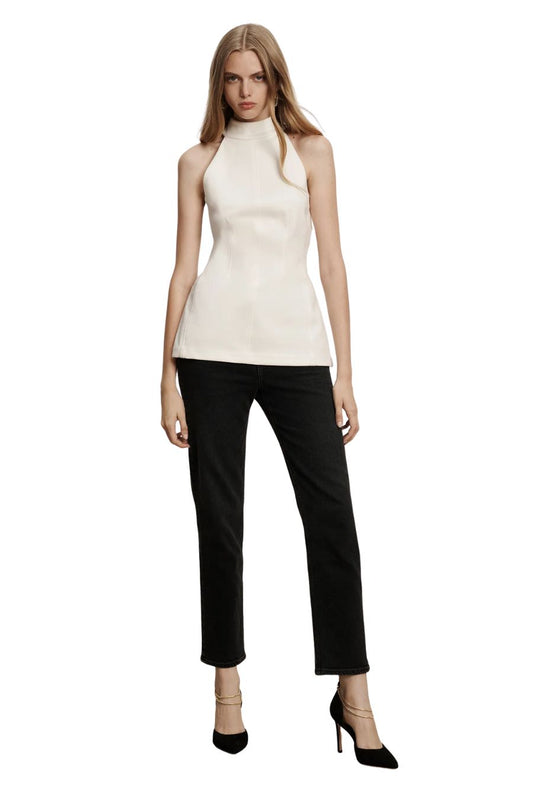 Johanne Halter Top in Dove White