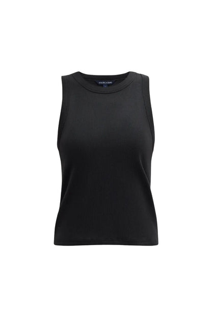 Jordyn Cropped Tank Top in Black