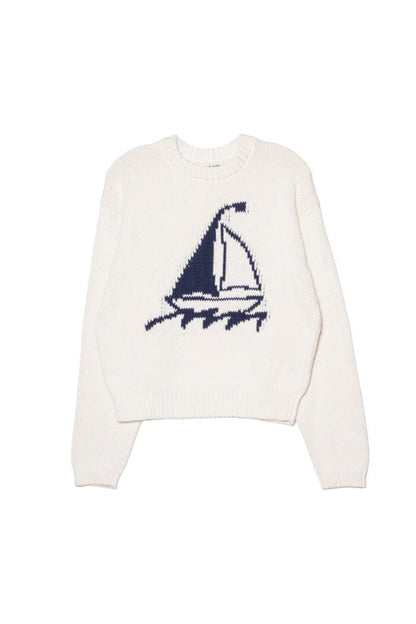 Josette Ivory Cotton Knit Pullover