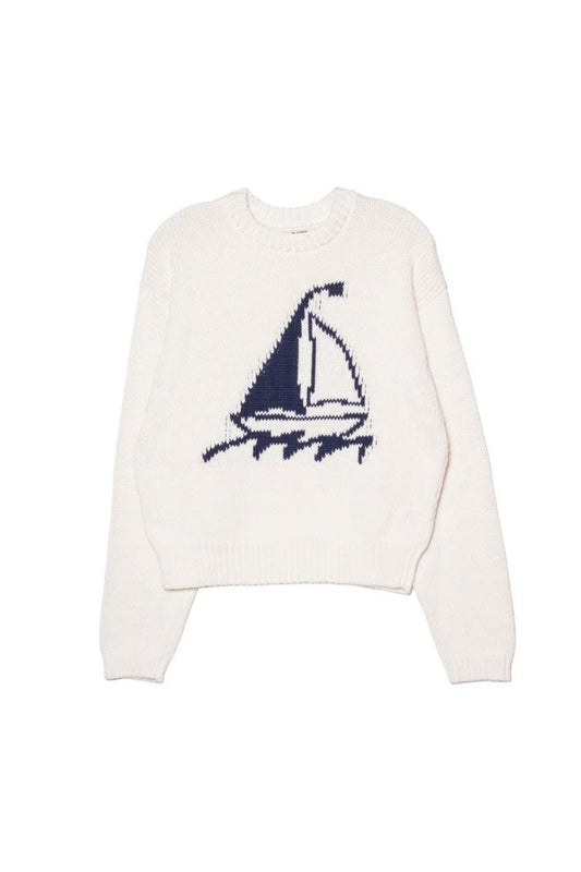 Josette Ivory Cotton Knit Pullover