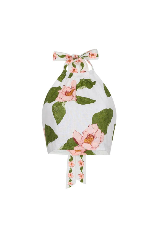 Dahlia Top in Lotus Ivory