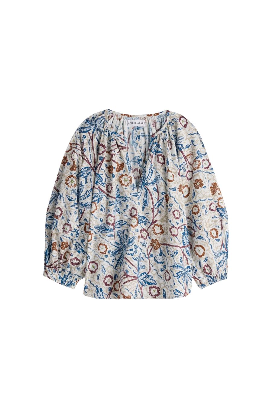 Nele Lantern Sleeve Top in Earthly Delights Batik
