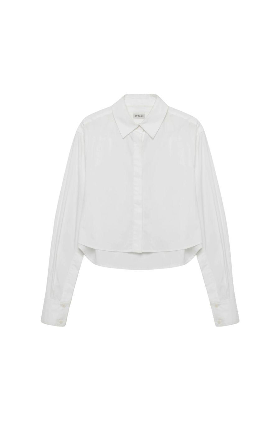Renata Cropped Shirt in White