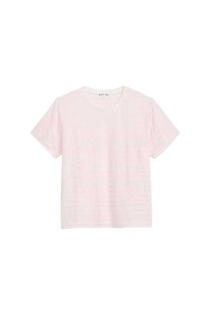 Garcon Striped Tee in Off White/Ballerina