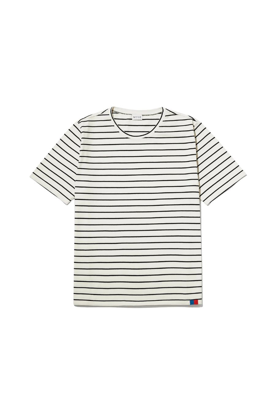 The Modern in Cream/Navy Pinstripe