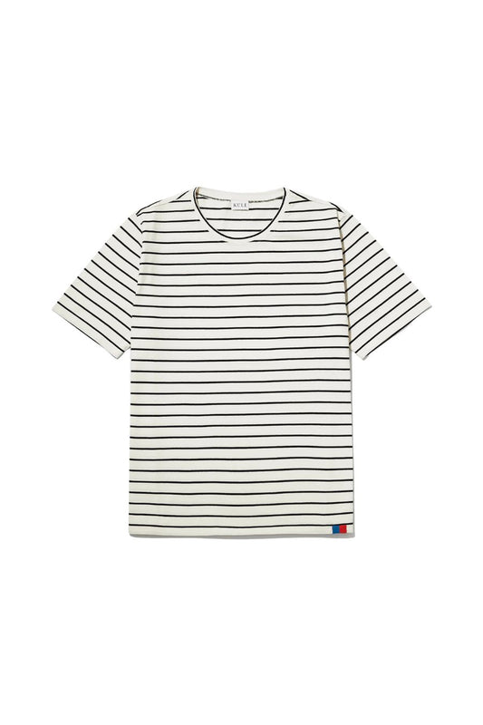 The Modern in Cream/Navy Pinstripe
