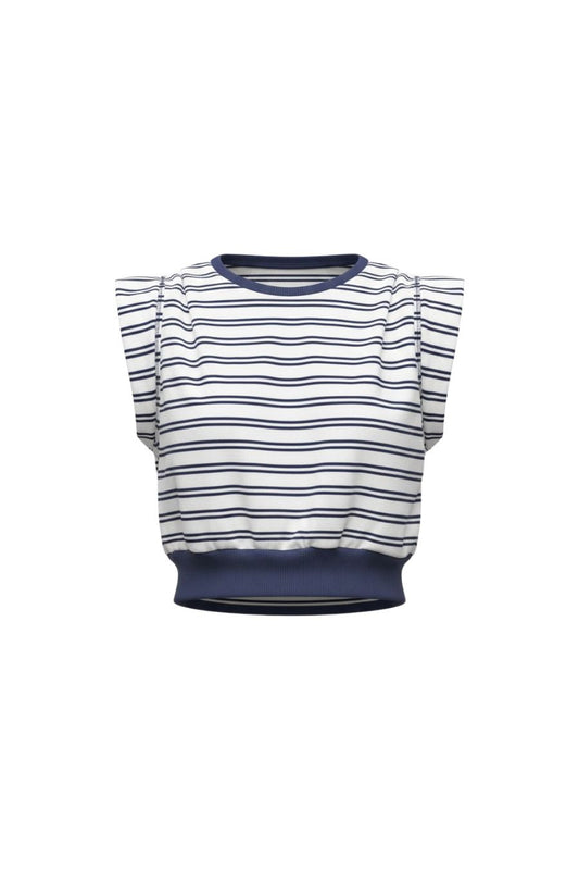 Joie Cotton Jersey Top in Midnight Stripe