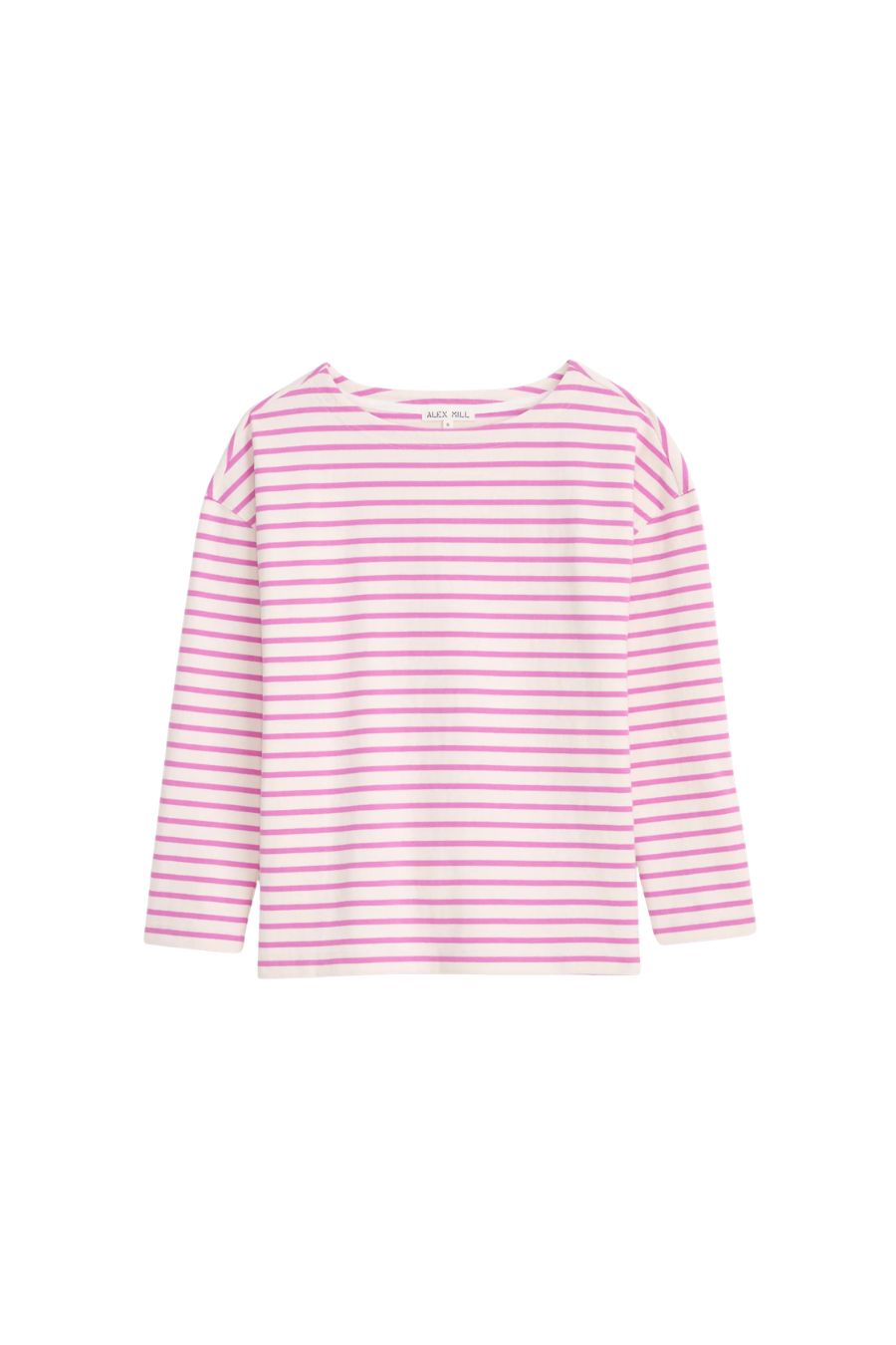 Avignon Striped Tee in Ivory/Hibiscus