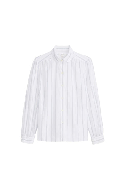 Hana Shirt in Ivory Ground Stripe