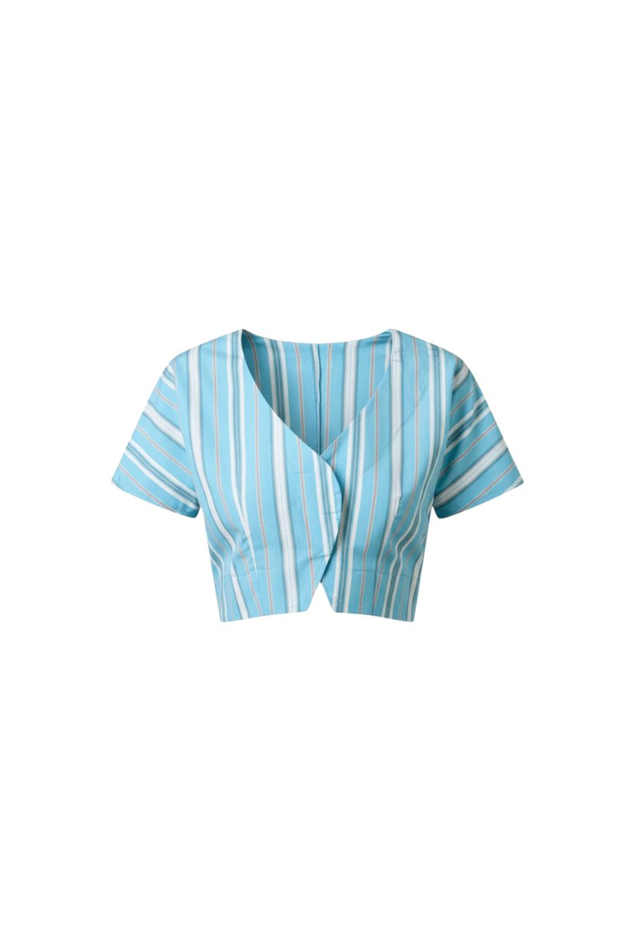 Bianca Top in Lagoon/White