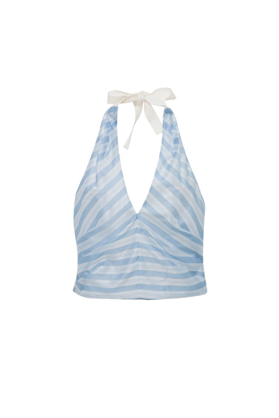 Caprie Halter Top in Oxford Blue Multi