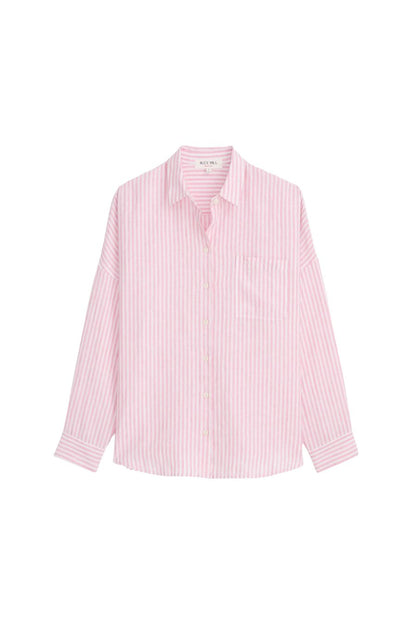 Jo Shirt Havana Stripe in Pink/Ivory