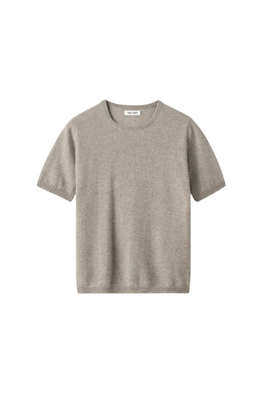 Short Sleeve Crewneck in Greige