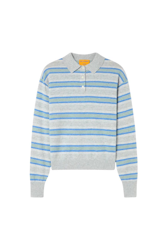 Collegiate Stripe Polo in Stone Combo