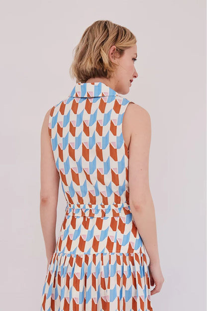 Hannah Top in Talavera Tile Ivory